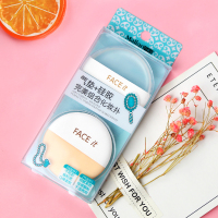 2个装(气垫+硅胶粉扑) 2个装 玛莉安bb霜气垫粉扑圆形透明硅胶粉扑化妆棉海绵干湿两用