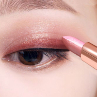 01#酒红玫瑰 双色眼影棒笔裸妆防水不晕染珠光闪粉大地色初学者懒人渐变眼影女