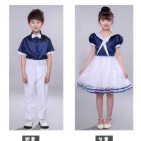 蓝色男款 110 白菜价儿童合唱诗歌诵礼服演出服女中小学团体大合唱表演服装