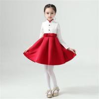 白-酒红 长袖 -女 110cm 儿童演出服小学生大合唱团男童背带裤女童舞蹈裙六一朗诵表演服装