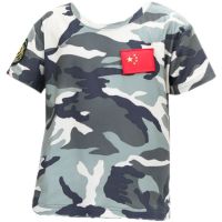 单个短袖男女同款 110cm 六一儿童迷彩服套装夏季男女夏令营户外拓展军训服演出服幼儿军装