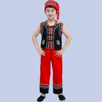 男童A[小老虎] 110 儿童民族服装壮族舞蹈服土家族彝族女装舞台装苗族演出服男童女童