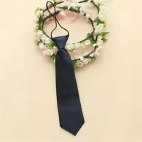 藏青色领带(男女同款) 英伦风童装配饰儿童领结领花男童女童衬衫蝴蝶结学生表演演出领结
