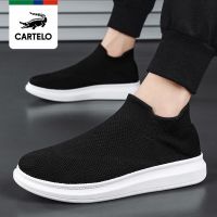 黑白[主图款] 39 [收藏+关注+5星晒图领5元] 卡帝乐鳄鱼夏季透气男鞋网布鞋日常休闲鞋软底舒适凉鞋镂空男鞋子
