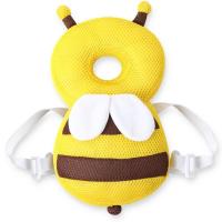 黄色蜜蜂透气小号(15*25) 头部宝宝四季用品学步带防摔背包保护垫小蜜蜂婴幼儿学走路护头帽