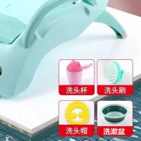 杯+刷+盆+帽[没有洗头椅] 儿童洗头躺椅床婴儿宝宝洗发神器大童可躺坐折叠小孩家用洗头凳子