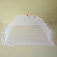 白色/纯色/防蚊边向外110*60 免安装小孩蚊帐宝宝蚊帐婴儿床蒙古包儿童无底蚊帐可折叠蚊罩
