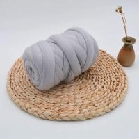 浅灰色 灌芯棉特粗毛线超粗冰岛毛线手工编织毯子猫窝抱枕坐垫缠婴儿床围