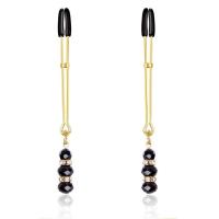 乳头调教夹子 sm金属乳饰 另类玩具金色闪亮钻石珠子拉珠情趣饰品