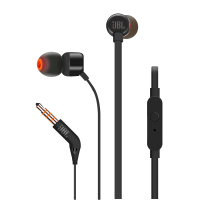国行T110黑色 官方标配 JBL T110入耳式游戏耳机K歌线控手机耳塞男女通用面条耳麦重低音