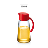 红色 不挂油日式家用厨房小油壶香油专用玻璃瓶防漏油罐大容量酱油瓶