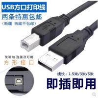 USB方口打印线(1条装) 1.5m 适用EPSON爱普生v100 v300扫描仪连接线v800 photo延长usb数