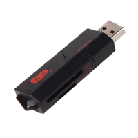 黑色 USB3.0 川宇C307 USB3.0高速 多合一Micro SD/TF多功能相机内存卡读卡器