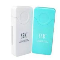 天蓝色 USB2.0 原装 SSK 飚王 4合1 SD读卡器 可读TF/M2/SD/SDHC/MS/MS PRO DUO