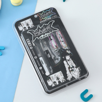 9063凹凸世界摩易擦-全黑1卡 0.38mm 官方标配 明尖 凹凸世界摩易擦钢笔小学生专用热敏可擦墨囊练字笔男孩动漫三