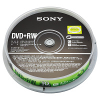 索尼DVD+RW 10片 sony索尼可擦写DVD+RW光盘可反复使用重写盘空白电脑刻录盘10片桶