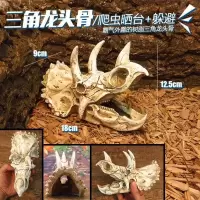 三角龙头骨 爬宠躲避窝蜥蜴躲避蜘蛛躲避洞守宫躲避屋玉米蛇躲避窝爬宠箱造景