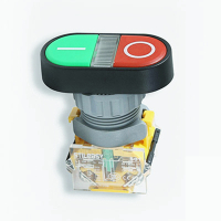 双位按钮 StileasyS01按钮开关防水 羊肉机厨房切片机点启动停止椭圆长方型