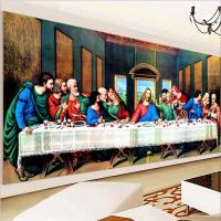 魔方圆钻100*40满钻全贴 钻石画满钻客厅大幅最后的晚餐欧式达芬奇油画砖石秀点贴钻十字绣