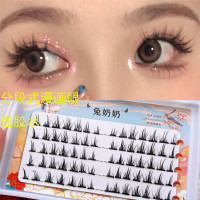 已剪好 假睫毛女小恶魔漫画芭比眼睫毛自然仿真分段式单簇睫毛
