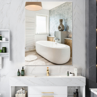 安全防爆直角30*42粘胶+免钉胶 其他 浴室镜子免打孔洗手间卫浴镜卫生间壁挂镜子厕所化妆镜子贴墙自粘