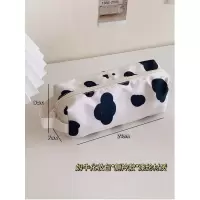 奶牛化妆包*侧拎款*涤纶材质 可爱手提化妆包女便携护肤品收纳包ins风大容量旅行洗漱包化妆箱