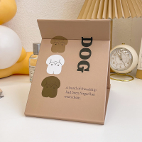 DOG小熊 ins风少女心小镜子大号台式化妆镜折叠可爱便携宿舍桌面可立学生