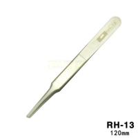 犀牛RH-13圆扁镊子 日本犀牛牌RH镊子套装加硬精密不锈钢镊子超硬特尖特细修表钟镊子