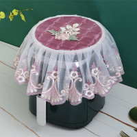 欧花浅紫 顶面直径18-20适用于炸锅破壁机 空气炸锅防尘罩通用电压力锅饮水桶防尘盖罩家用圆形电器防尘盖罩