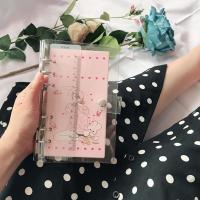 2#手抄本 粉色兔兔女孩 韩国ins少女亮片手账本笔记本学生活页日记本创意可爱卡通记事本
