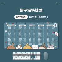 花色 36*60cm肥仔猫 加热鼠标垫超大发热暖桌垫办公室桌面电热垫保暖手冬天学生写字垫
