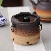 三韵酒精炉(送酒精灯) 日式窑变煮茶壶紫砂陶壶电陶炉专用烧水壶白泥侧把陶瓷泡茶蒸茶器