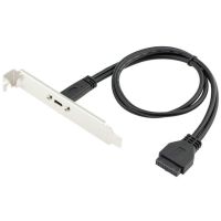 0.5m USB3.0主板20P转Type-C母拓展机箱PCI位挡板线材0.5米 USB3.1 线