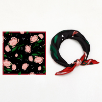 「花底秘事」法式发带丝巾玫瑰女人味气质小方巾装饰职业小丝巾女