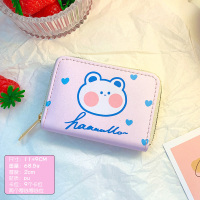 爱心小熊 可爱卡通卡包女式韩国个性大容量多卡位超薄防消磁卡套小巧卡夹包