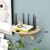 实木半圆款(送3种安装配件) 实木投影仪支架床头壁挂免打孔置物架wifi路由器投影机放置台架子