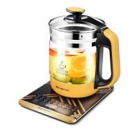 黑黄色(含滤网) 金正JZW-1828E多功能养生壶1.8L高硼硅玻璃24H预约电热水壶