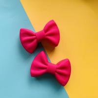 玫红色蝴蝶结夹2只装 收藏加购优先发货 微波炉隔热手套硅胶烤箱厨房砂锅取碗拿盘防烫锅耳套锅耳夹蝴蝶结