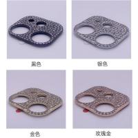 苹果11黑色镶钻镜头保护圈 适用苹果12水钻镜头贴11promax手机后摄像头相机膜保护可爱带镶钻