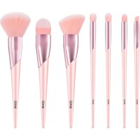 初粉恋雨沫萱7支(微晶丝掺配) 其它材质 艾诺琪化妆刷套装9支刷子初学者化妆套刷彩妆工具