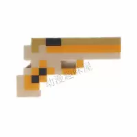 MC金色手枪 L 我的世界钻石套装剑镐EwVA泡沫剑斧头剑镐头套面具玩具