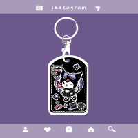 门禁卡套-暗黑库洛米 门禁卡套长方形小卡套小区IC保护套水滴迷你电梯卡感应可爱卡通套