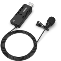 黑色 FIFINE/非梵迪 K053麦克风教学会议领夹电脑收音考研复试录音话筒