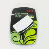 白色 USB2.0 SSK飚王USB2.0高速多合一多功能读卡器TF SD CF卡多合一读卡器057