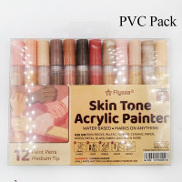 3.0mm丙烯马克笔[12色肤色系] 丙烯马克笔肤色防水不掉色手绘diy画鞋画衣服绘画粗头涂鸦笔套装