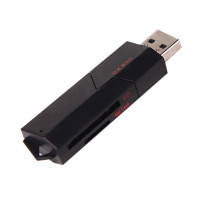 黑色MR302 USB3.0 NM卡读卡器适用华为NANO卡USB3.0高速读写内存卡自弹卡座支持SD卡