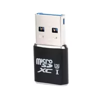 黑色 USB3.0 支持512G USB3.0迷你高速Micro SD铝壳TF读卡器手机平板OTG内存卡