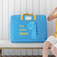 恐龙-蓝 S:长45*宽18.5*高35cm[建议收纳夏季幼儿园被子] 幼儿园被子收纳袋子装被子子的棉被被褥收纳袋儿童手