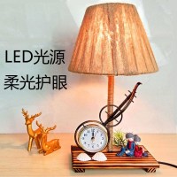 吉它款 其他 闹钟台灯一体LED台灯温馨柔光护眼插电灯喂奶小夜灯卧室床头装饰