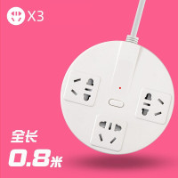 3位0.8米不带USB 公牛家用多功能插头转换器USB充电插座排插多孔电源插板接线板插